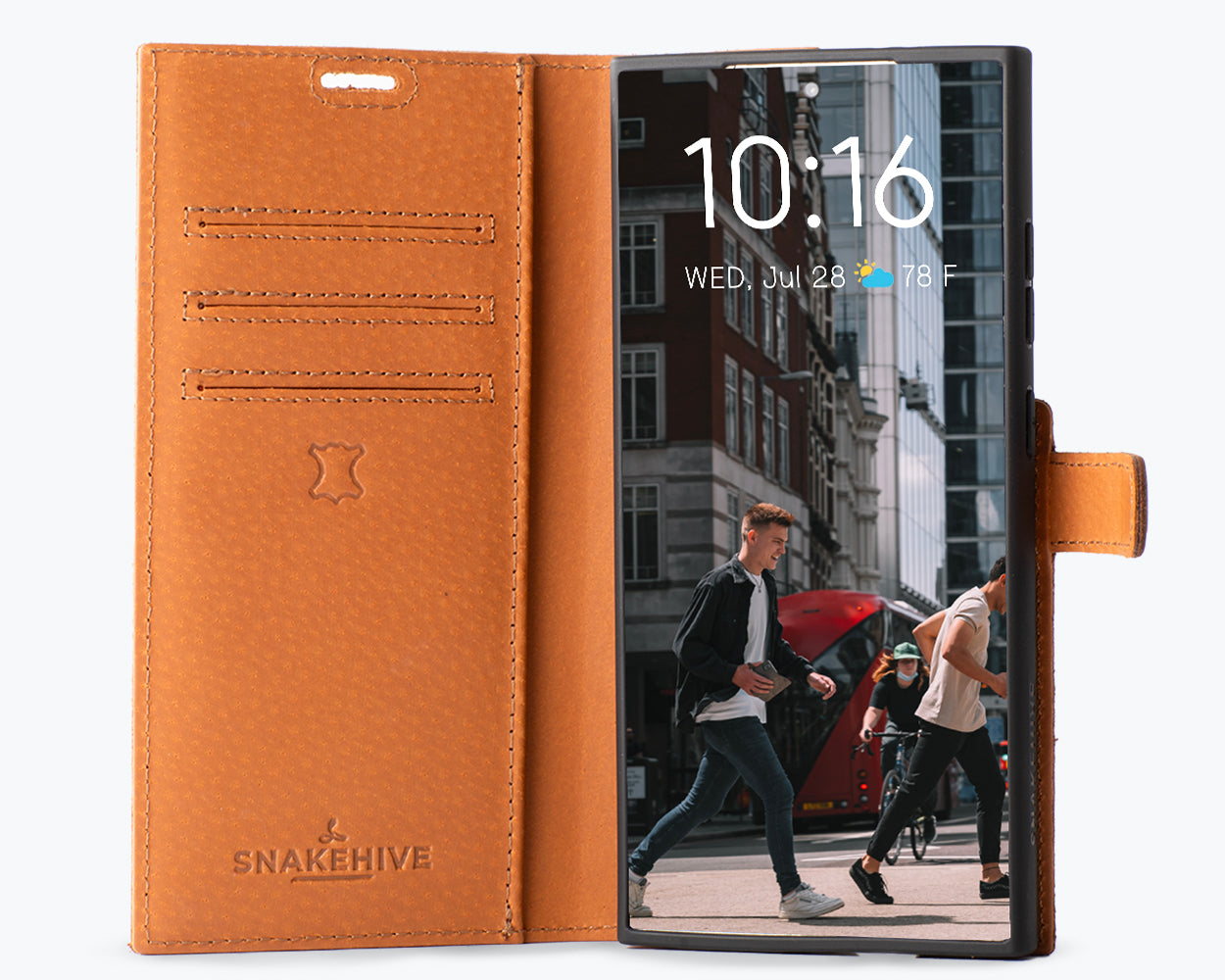 Samsung Galaxy S24 Ultra - Vintage Leather Wallet Phone Case