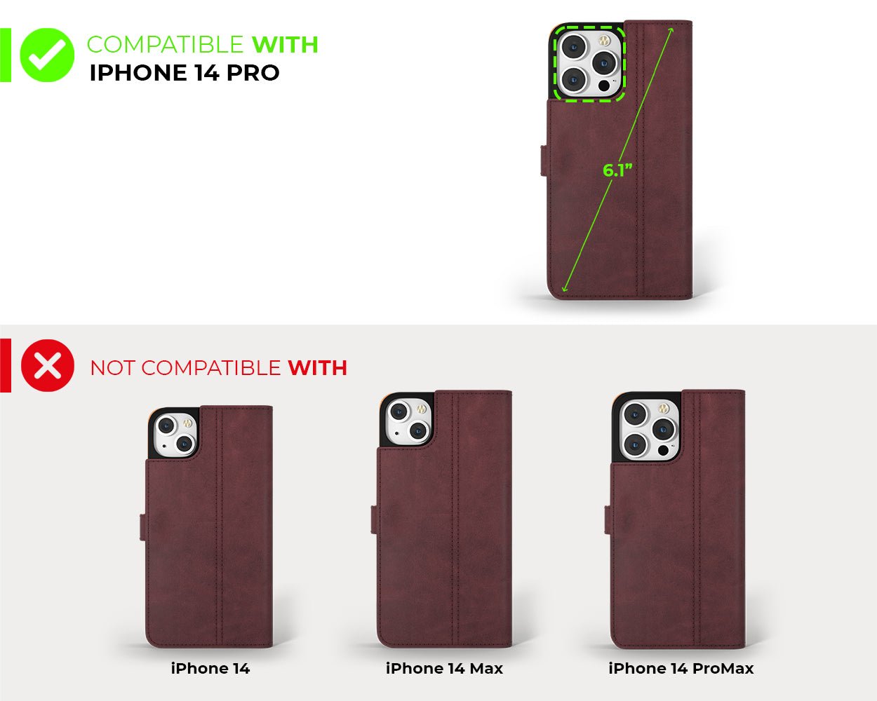 Apple iPhone 15 Pro - Vintage Leather Wallet Phone Case