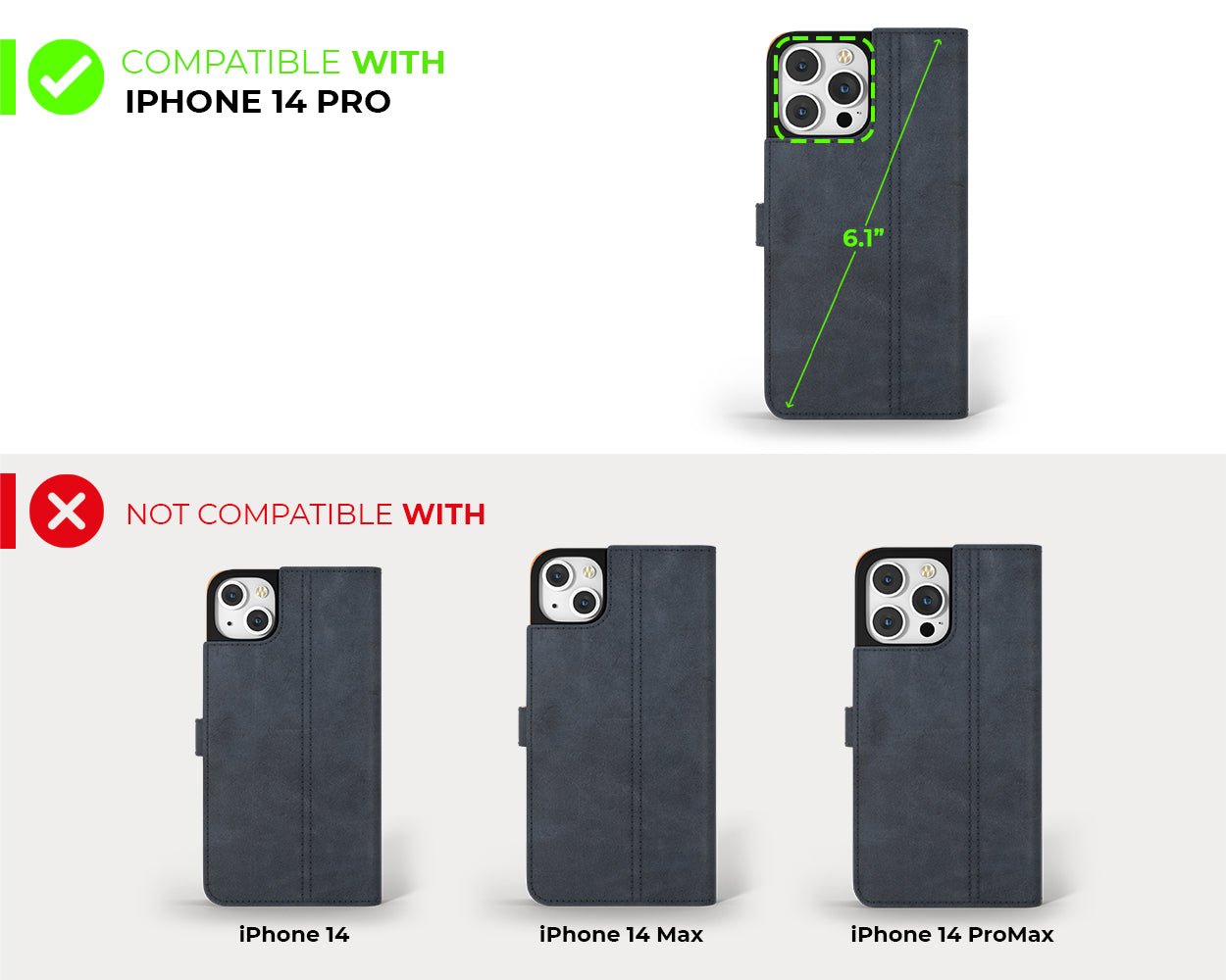 Apple iPhone 15 Pro - Vintage Leather Wallet Phone Case