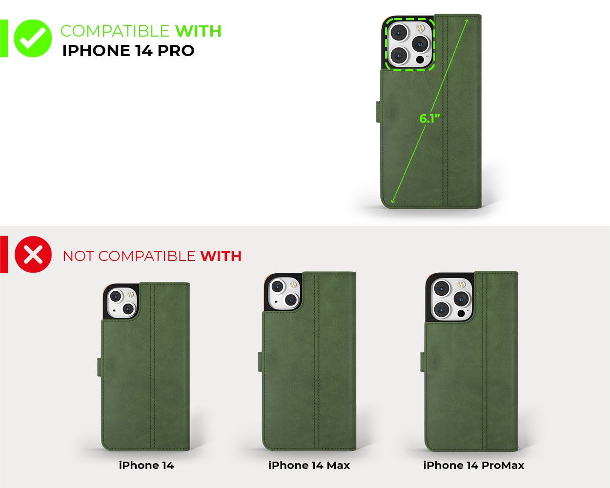 Apple iPhone 15 Pro - Vintage Leather Wallet Phone Case