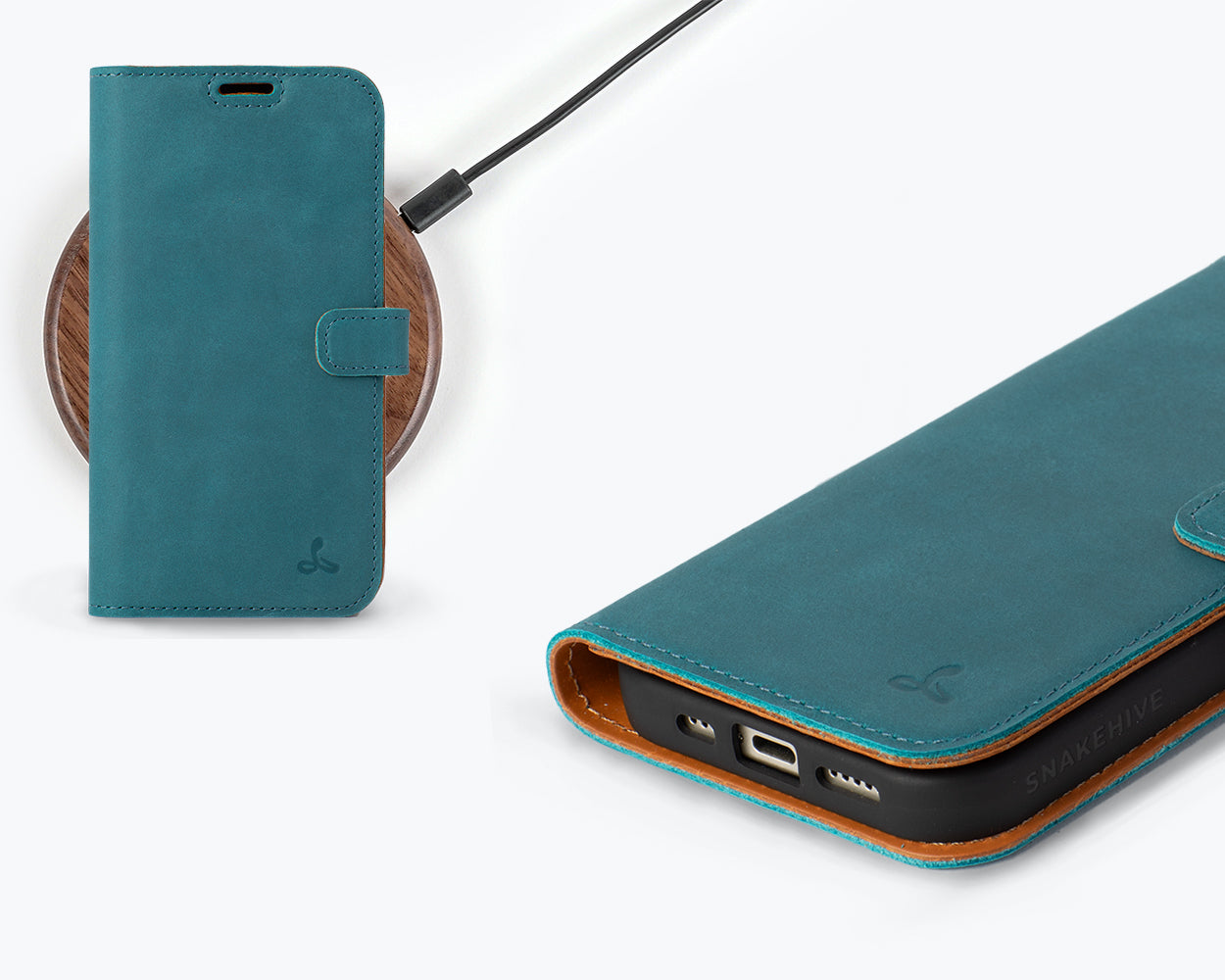 Apple iPhone 15 - Vintage Leather Wallet Phone Case