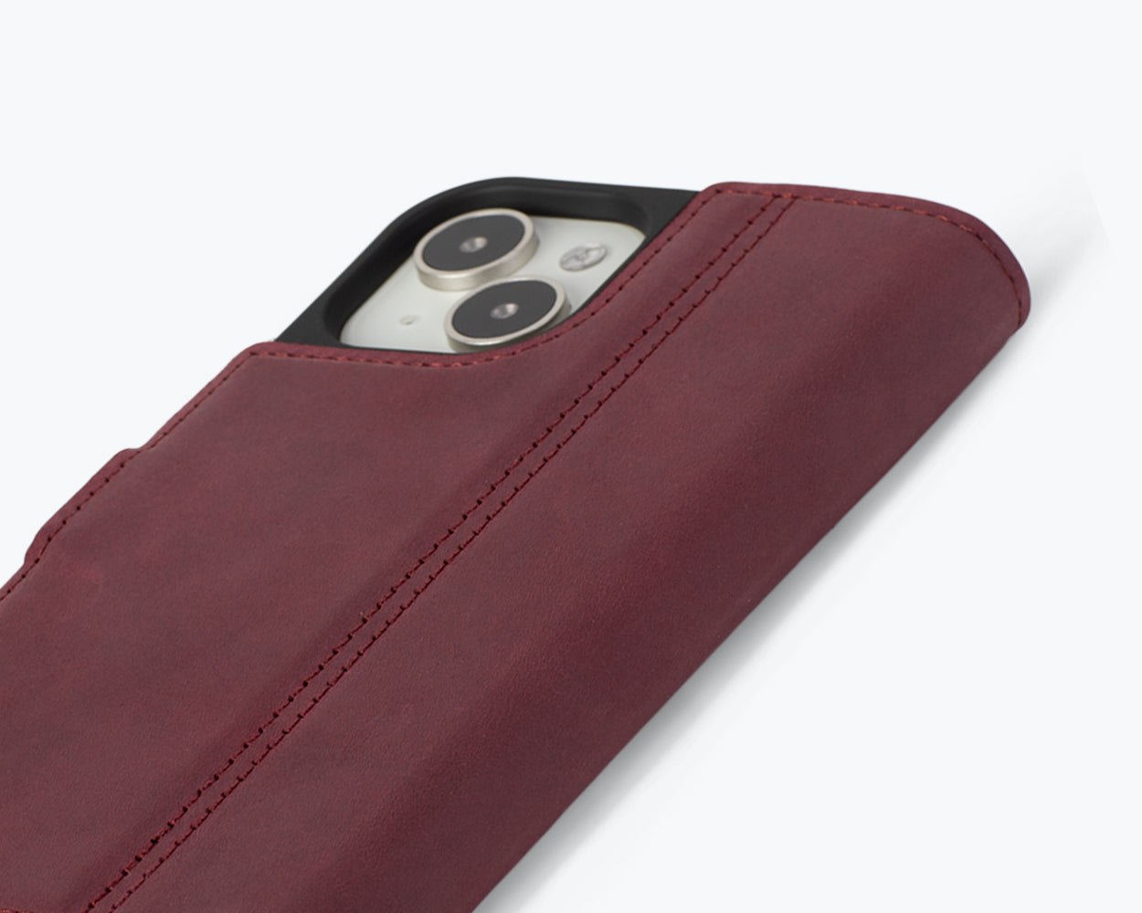 Apple iPhone 15 - Vintage Leather Wallet Phone Case