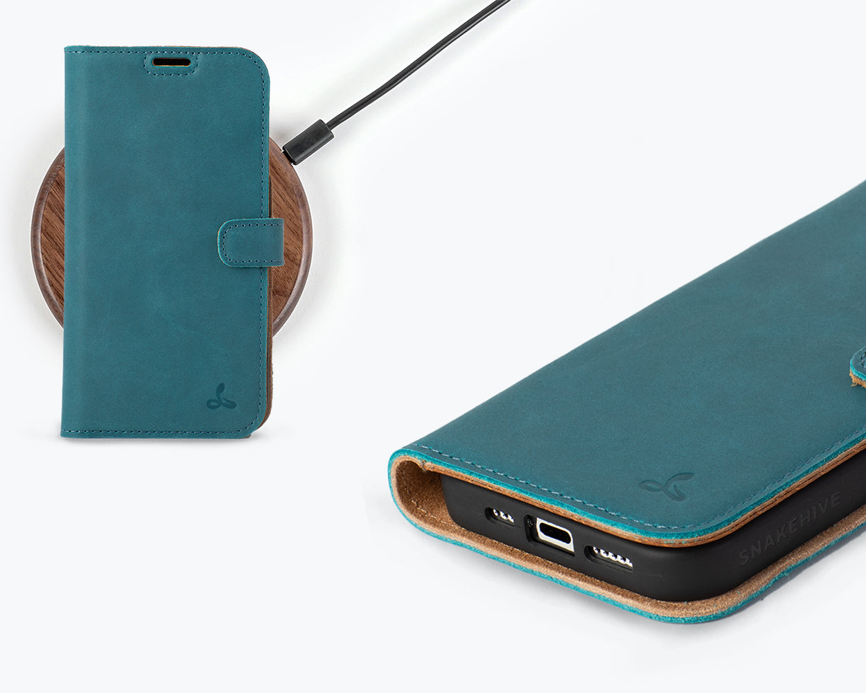 Apple iPhone 15 Pro - Vintage Leather Wallet Phone Case
