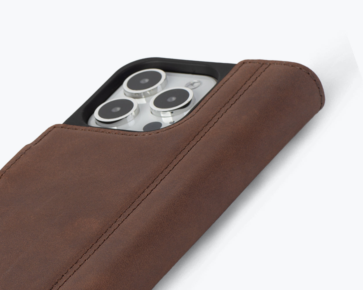 Apple iPhone 15 Pro - Vintage Leather Wallet Phone Case
