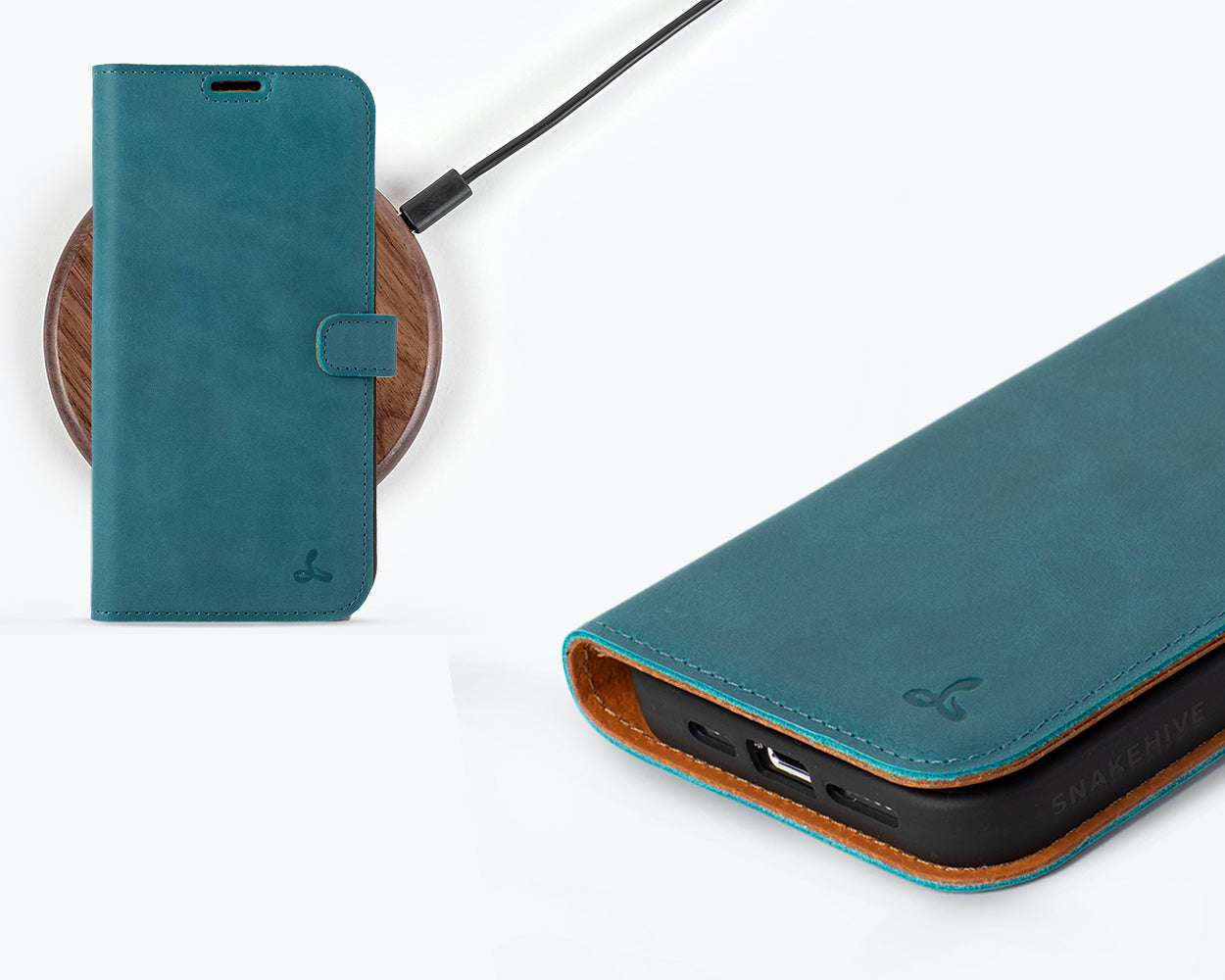 Apple iPhone 15 Pro - Vintage Leather Wallet Phone Case