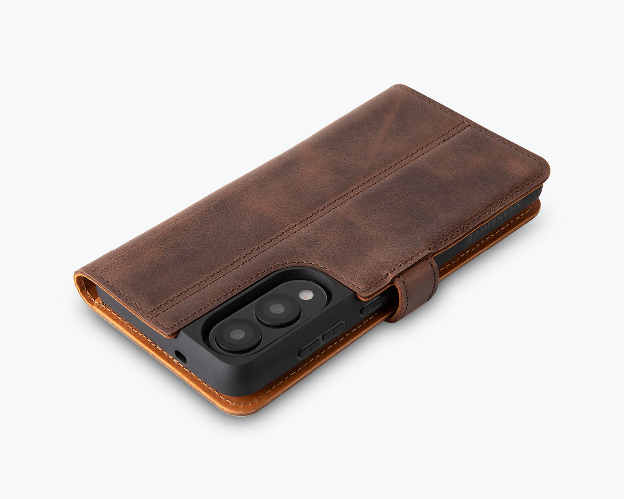 Samsung Galaxy S25 Edge - Vintage Leather Wallet Phone Case