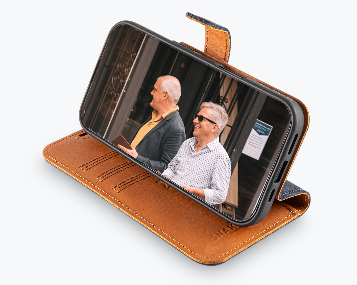 Apple iPhone 16 - Vintage Leather Wallet Phone Case