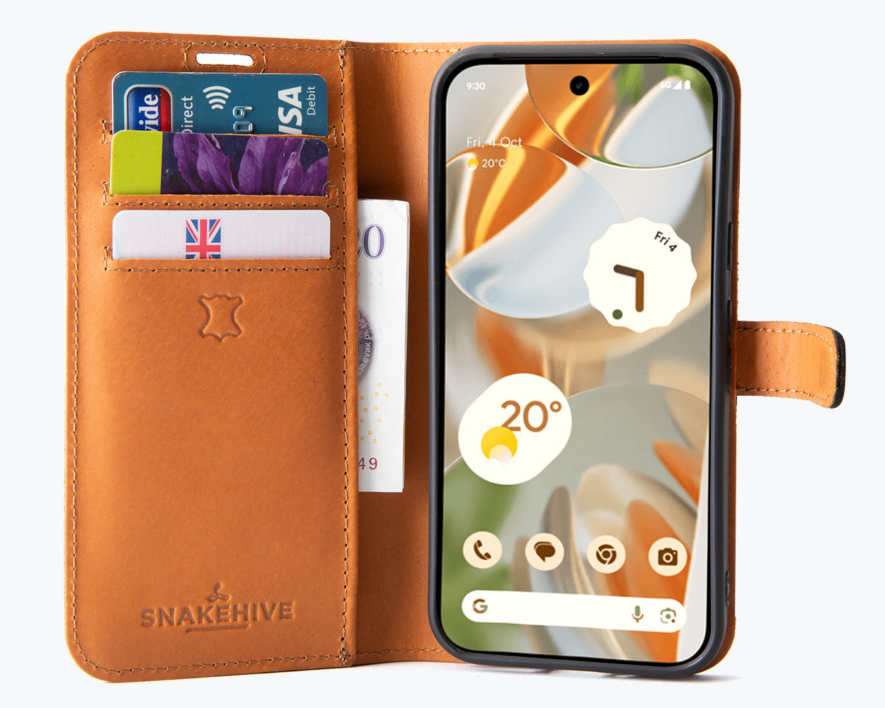 Google Pixel 9 Pro XL - Vintage Leather Wallet Phone Case