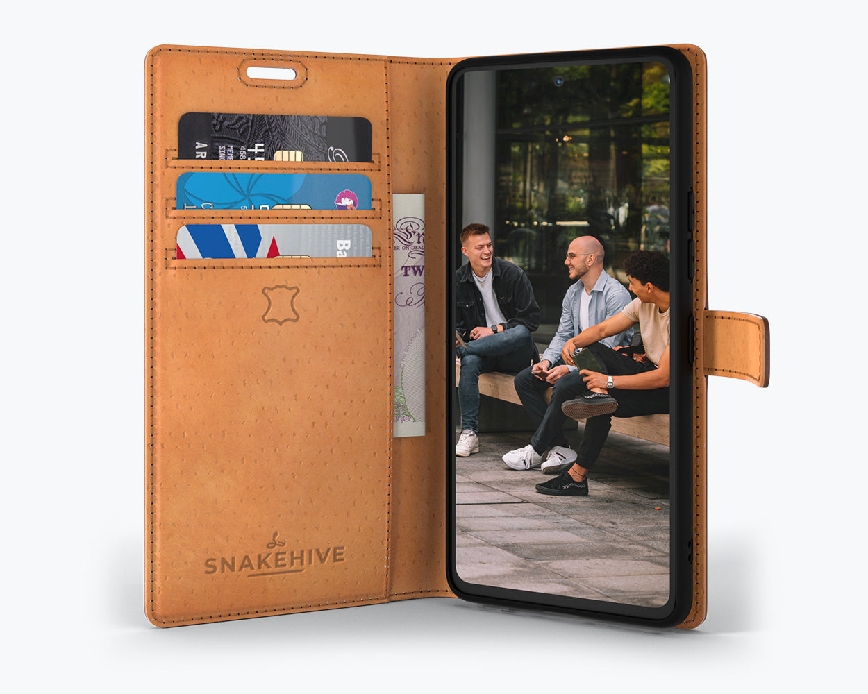 Étui portefeuille en cuir vintage - Samsung Galaxy A53