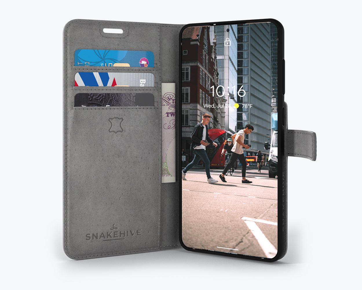 Étui portefeuille en cuir vintage - Samsung Galaxy S21 FE