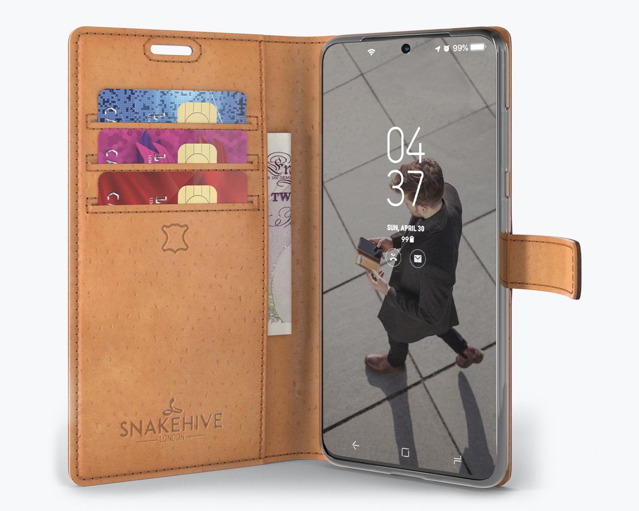 Étui portefeuille en cuir vintage - Samsung Galaxy S20