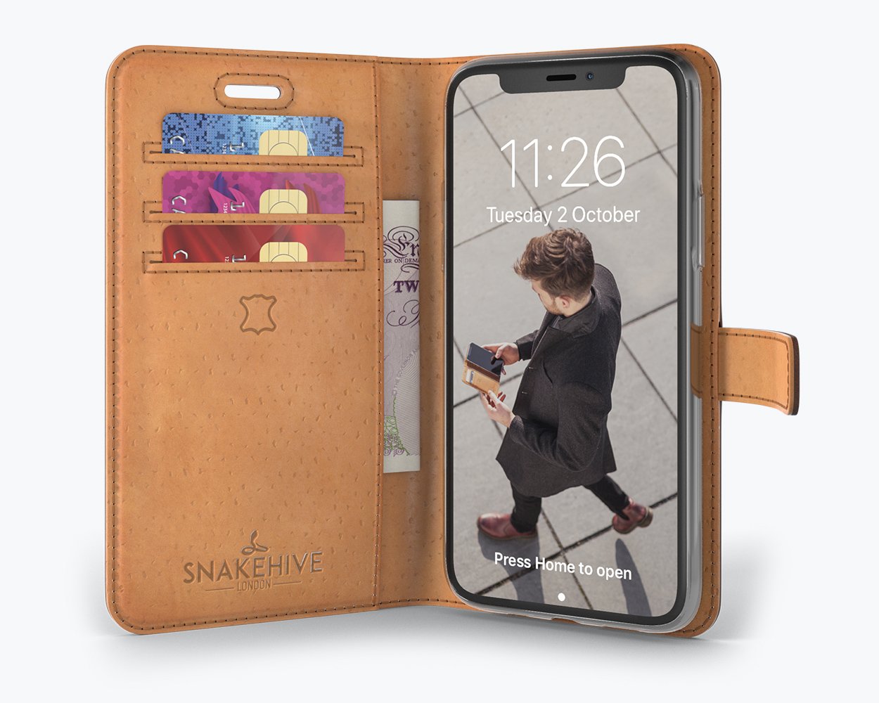 Étui portefeuille en cuir vintage - Apple iPhone 11 Pro