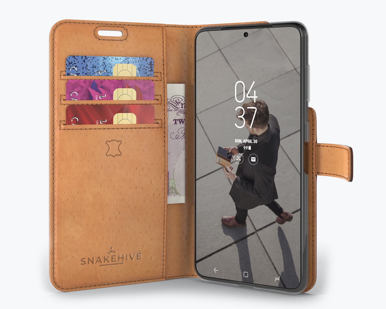 Étui portefeuille en cuir vintage - Samsung Galaxy S21 Plus