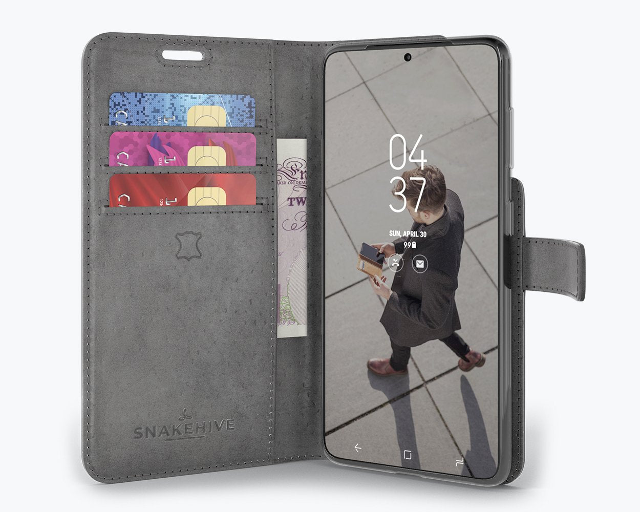 Étui portefeuille en cuir vintage - Samsung Galaxy S21 Plus
