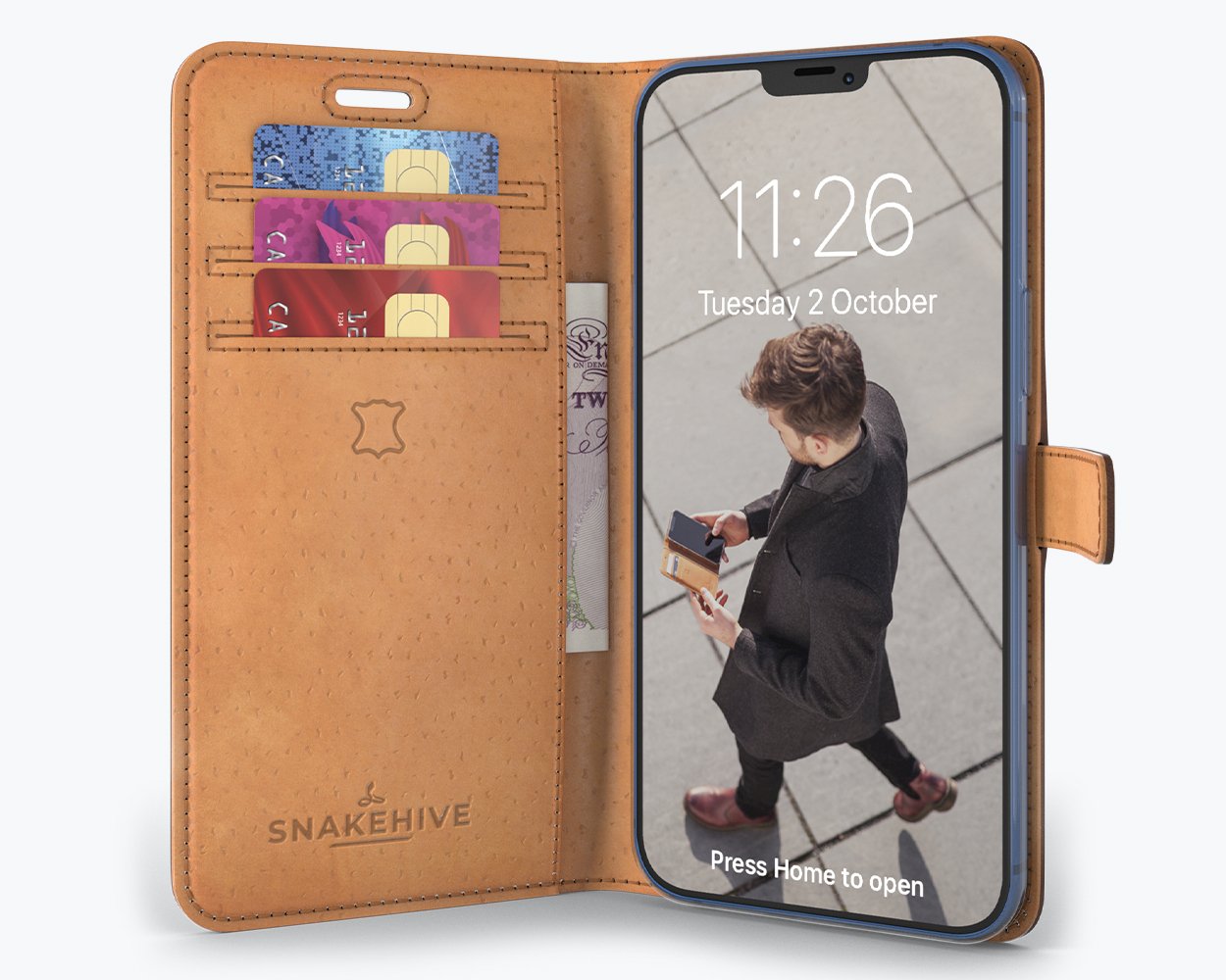 Étui portefeuille en cuir vintage - Apple iPhone 12 Pro Max