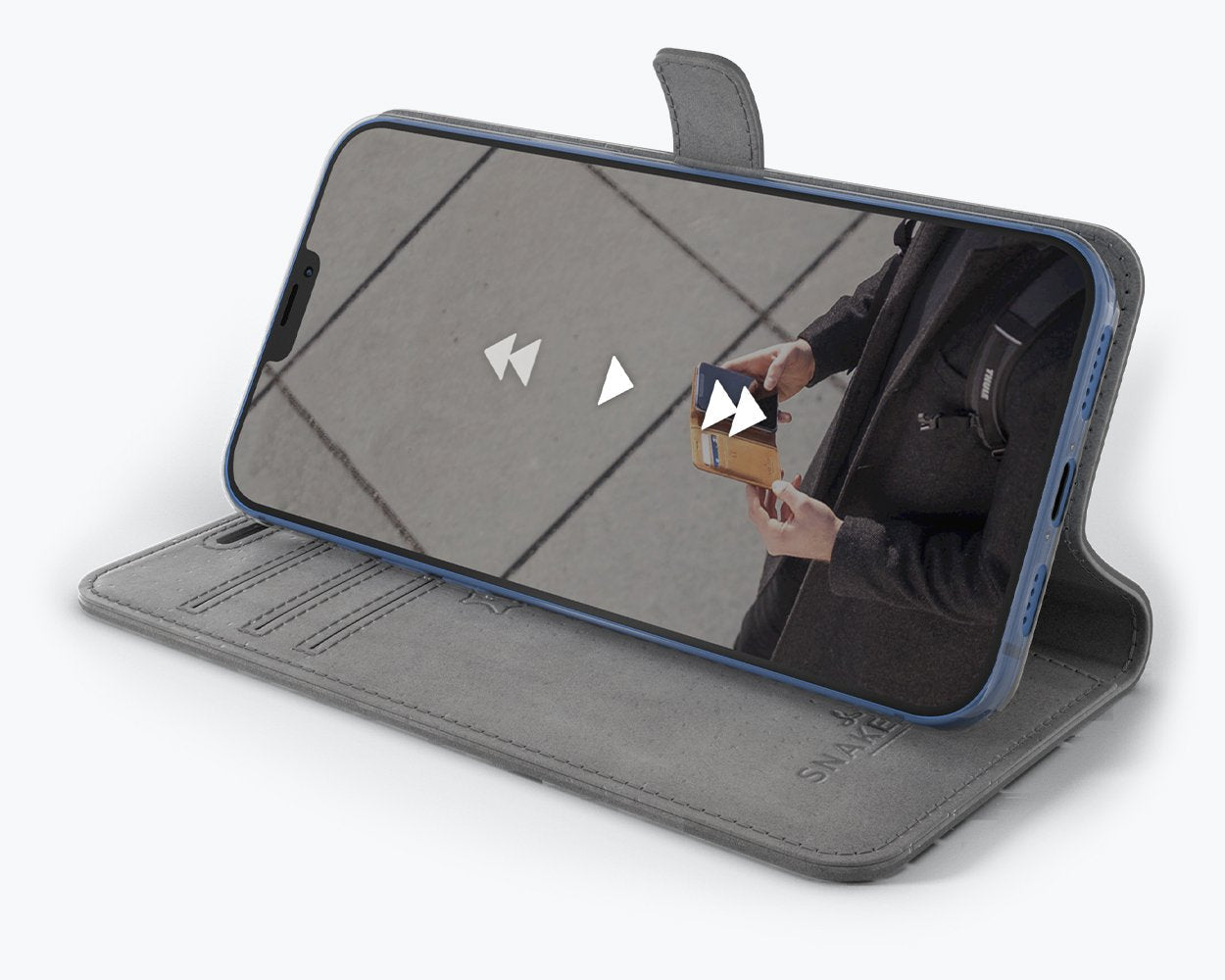Étui portefeuille en cuir vintage - Apple iPhone 12 Pro Max