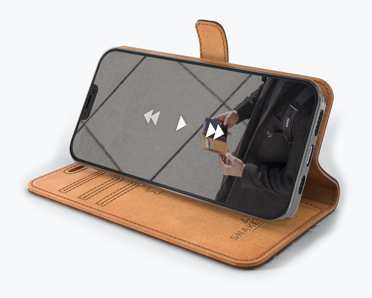 Apple iPhone 12 - Vintage Leather Wallet Phone Case