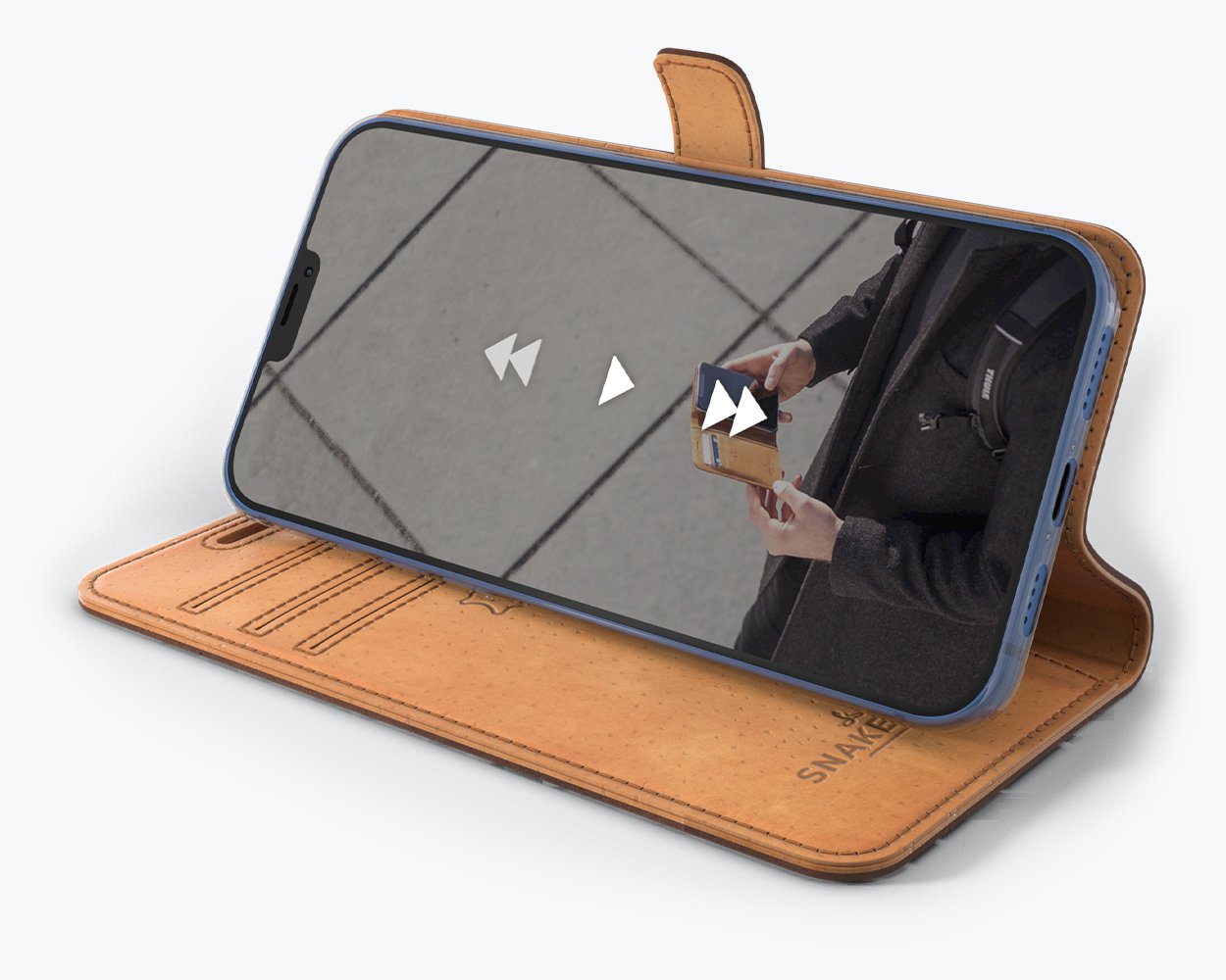 Étui portefeuille en cuir vintage - Apple iPhone 12 Pro Max