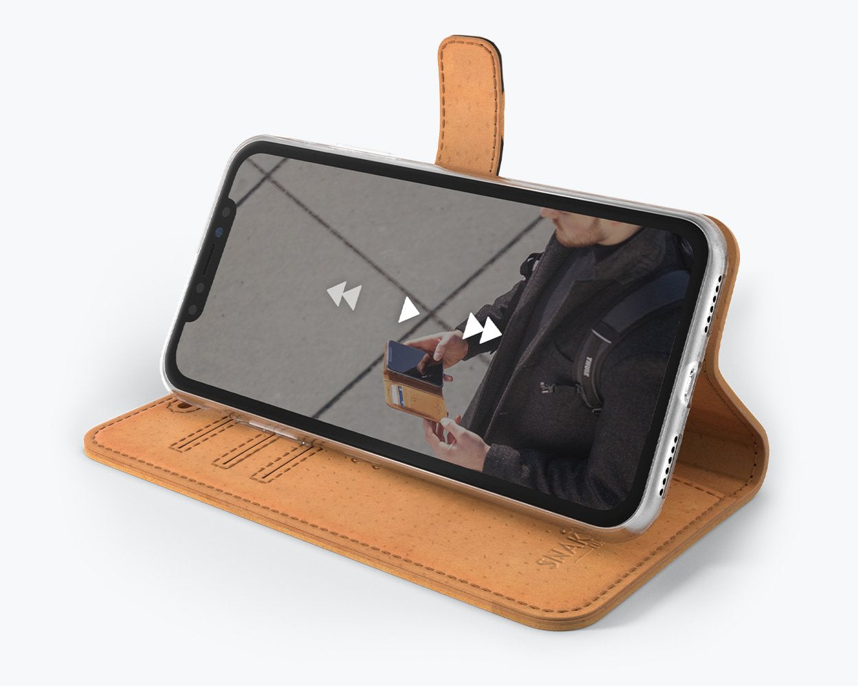 Étui portefeuille en cuir vintage - Apple iPhone XS Max