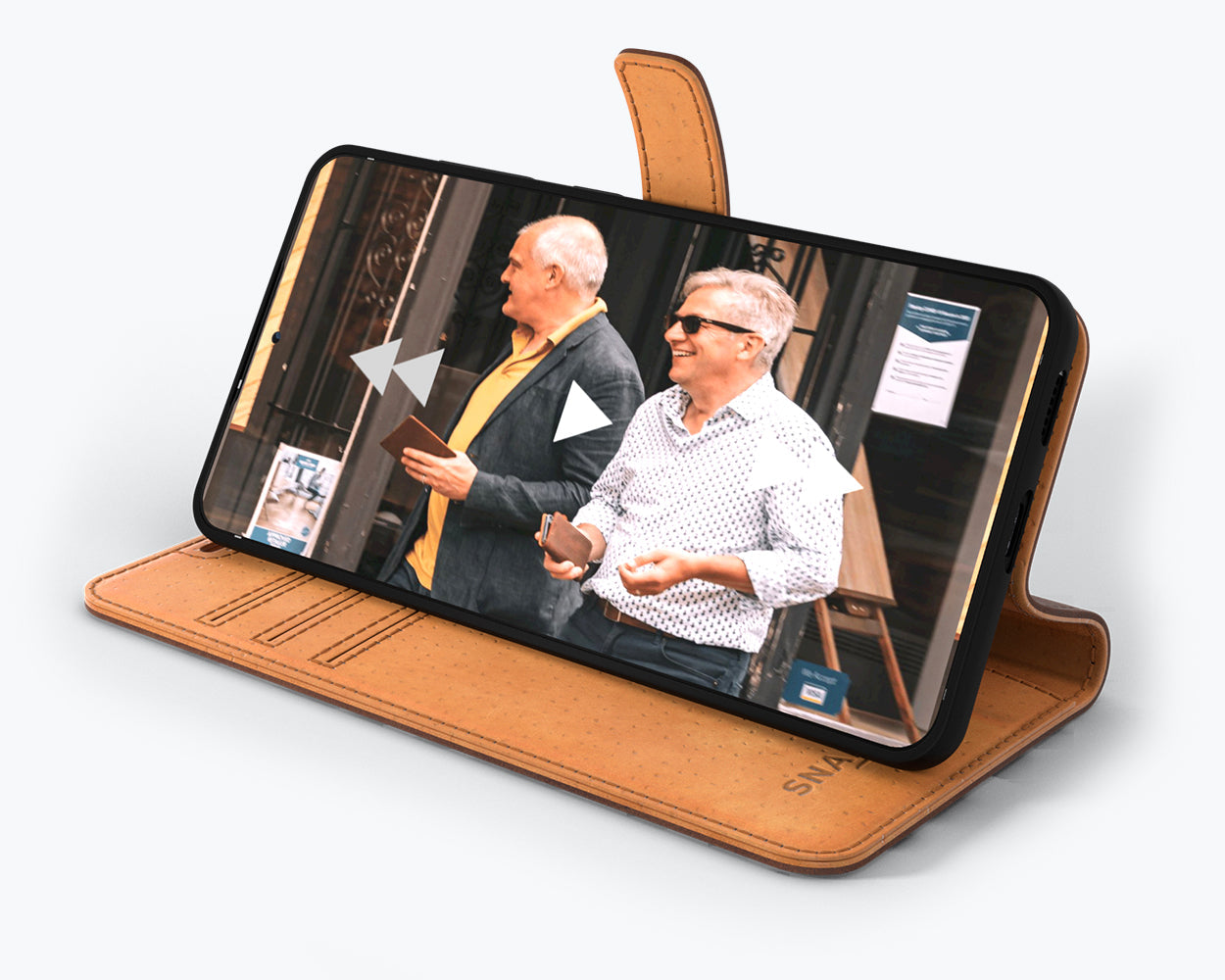 Étui portefeuille en cuir vintage - Samsung Galaxy S21 FE
