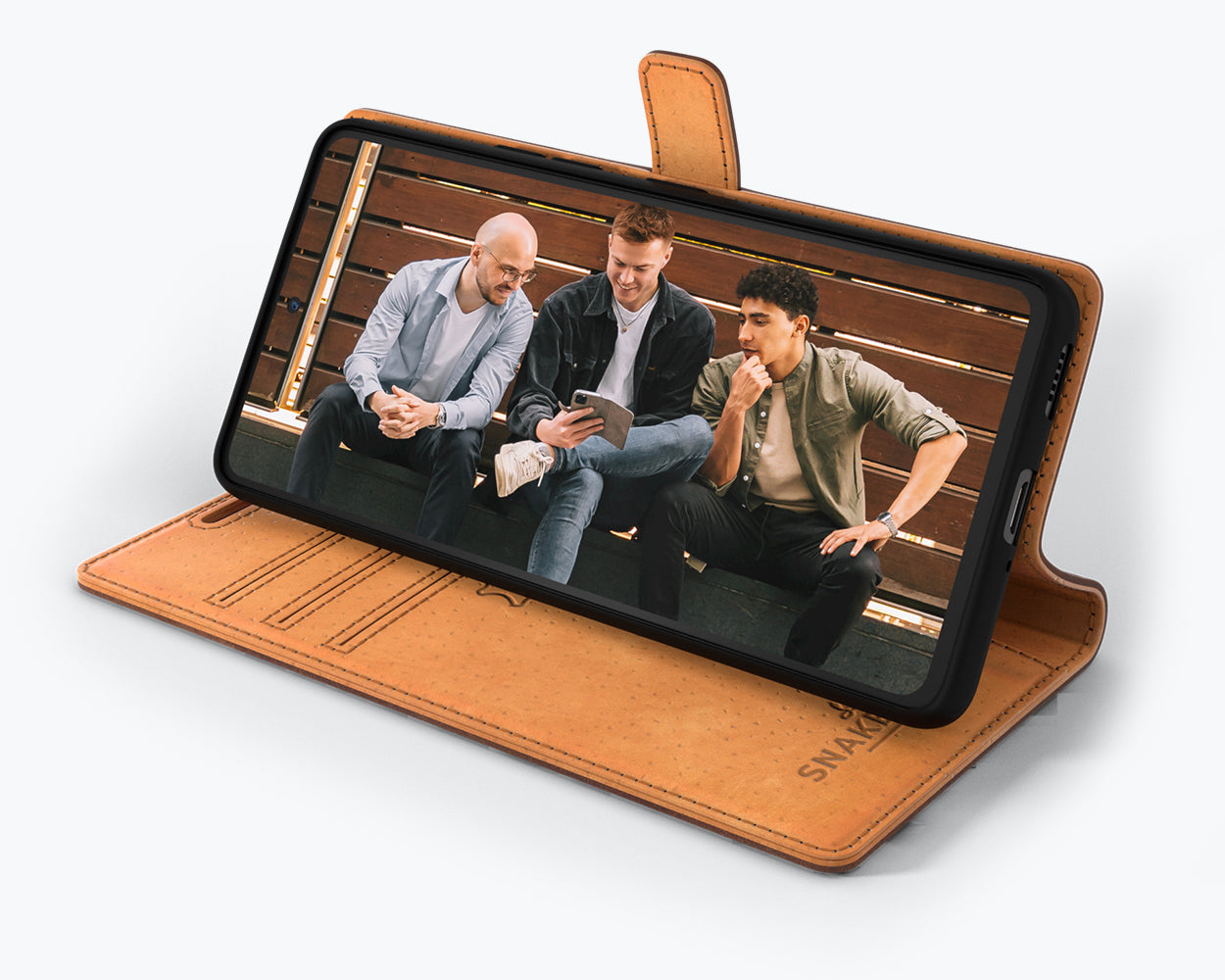 Étui portefeuille en cuir vintage - Samsung Galaxy A53