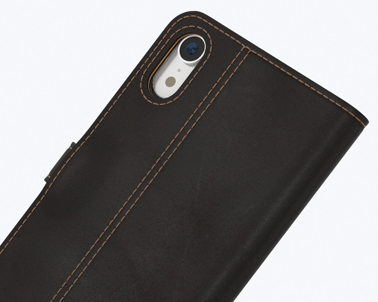 Étui portefeuille en cuir vintage - Apple iPhone XR