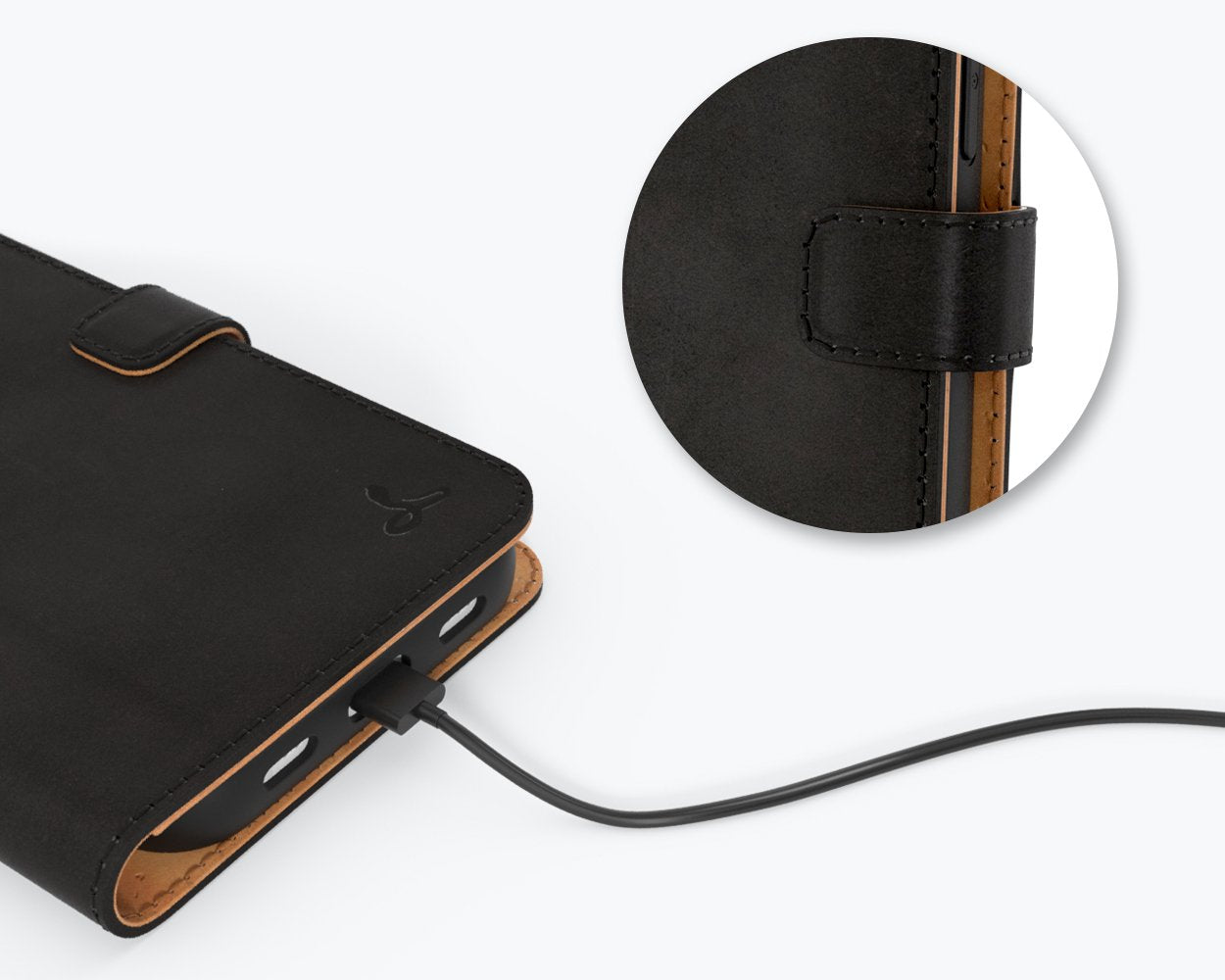 Étui portefeuille en cuir vintage - Apple iPhone 13 Mini