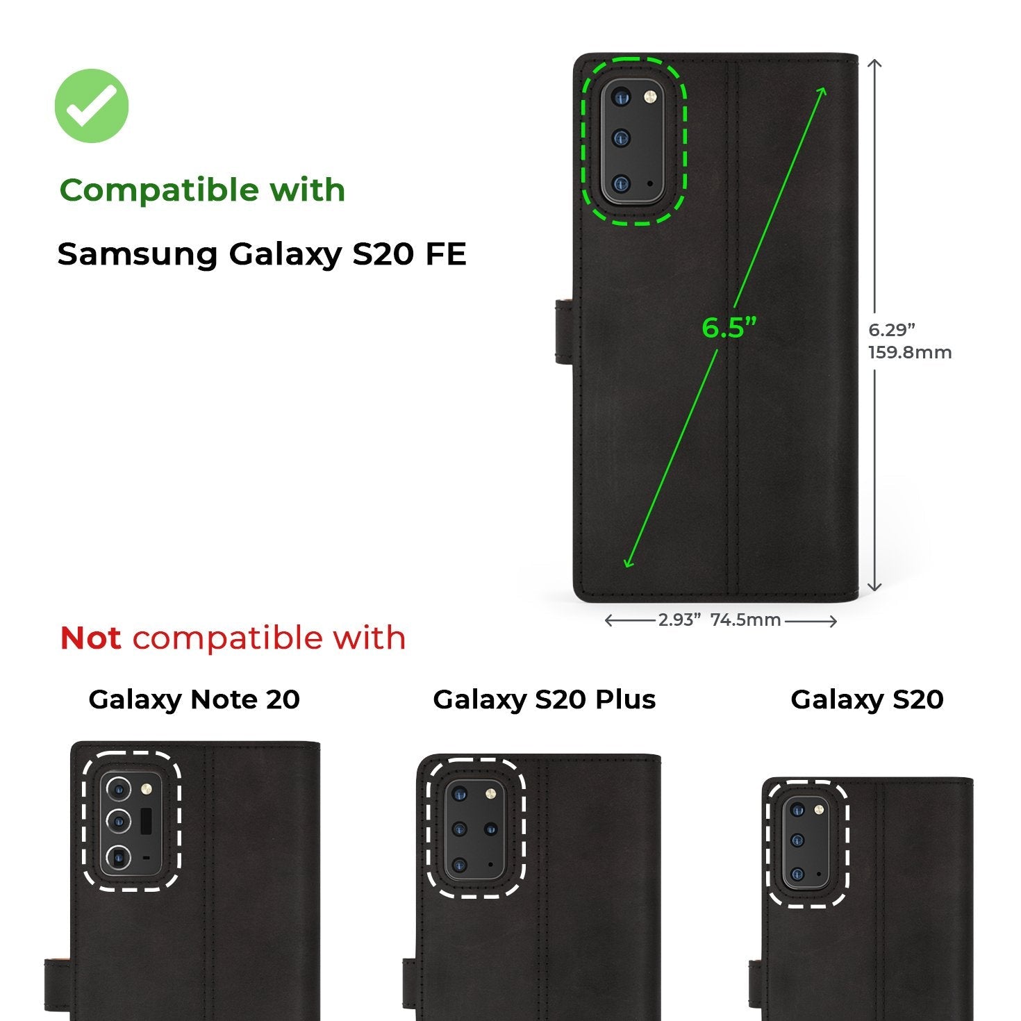 Étui portefeuille en cuir vintage - Samsung Galaxy S20 FE