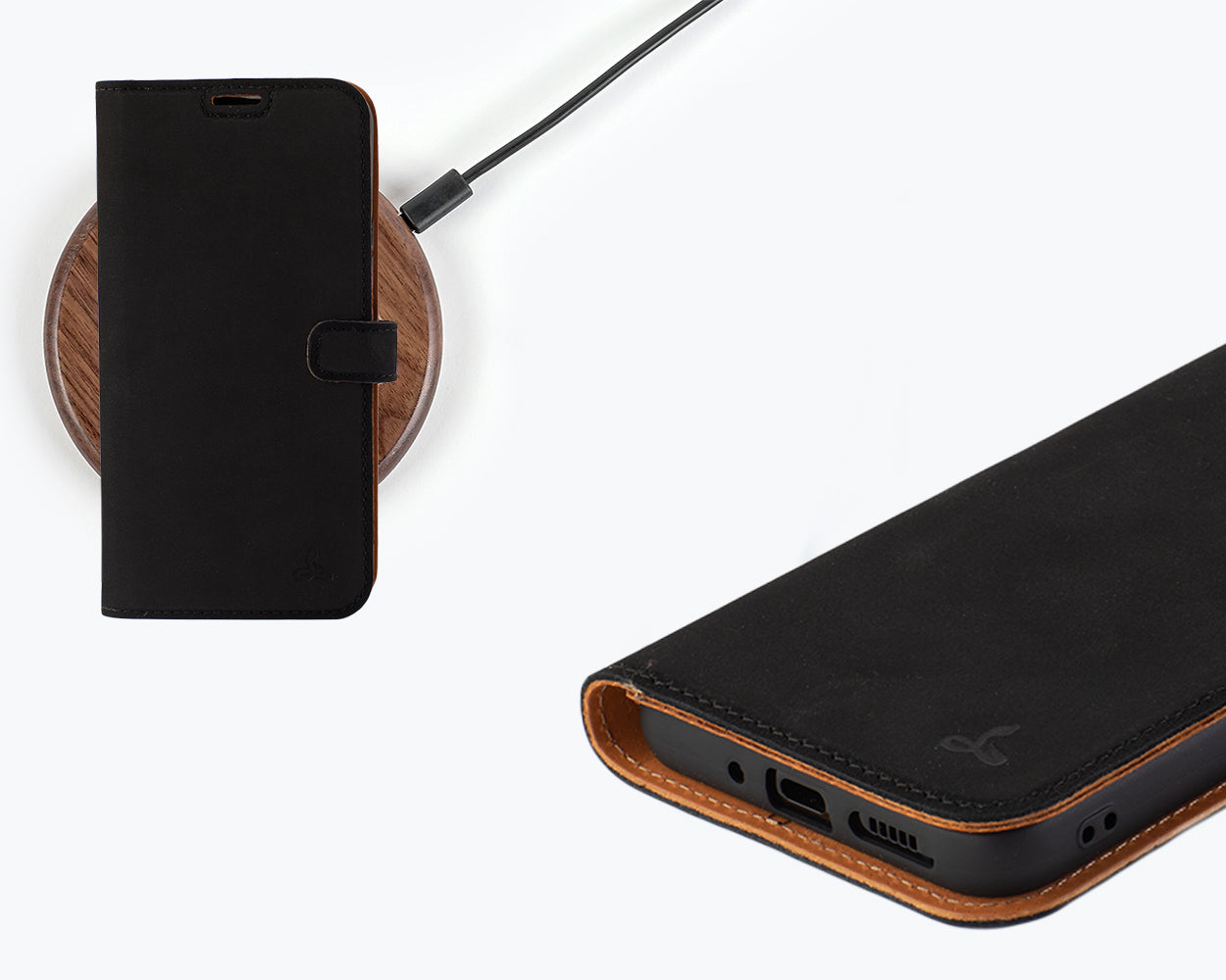 Étui portefeuille en cuir vintage - Samsung Galaxy A54