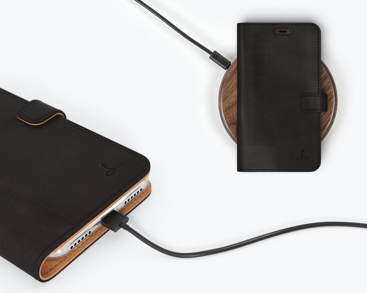 Étui portefeuille en cuir vintage - Apple iPhone X/XS