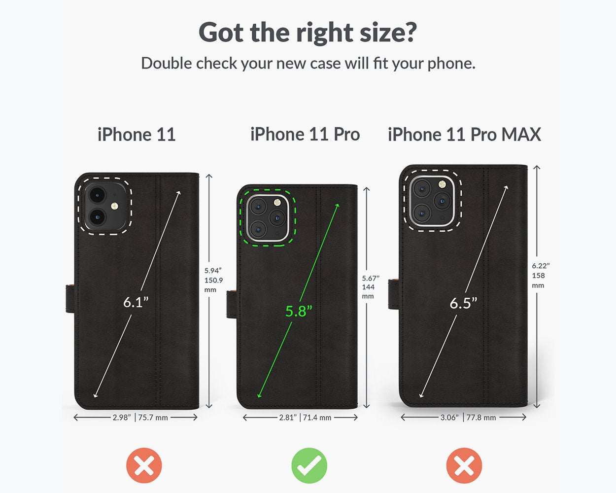 Étui portefeuille en cuir vintage - Apple iPhone 11 Pro