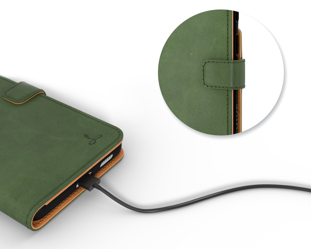 Étui portefeuille en cuir vintage - Samsung Galaxy S21 FE