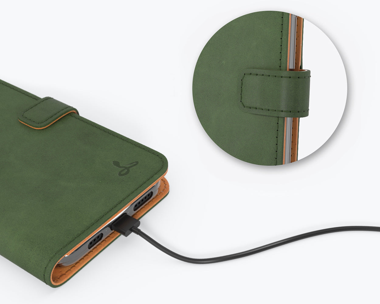 Étui portefeuille en cuir vintage - Apple iPhone 12 Pro Max