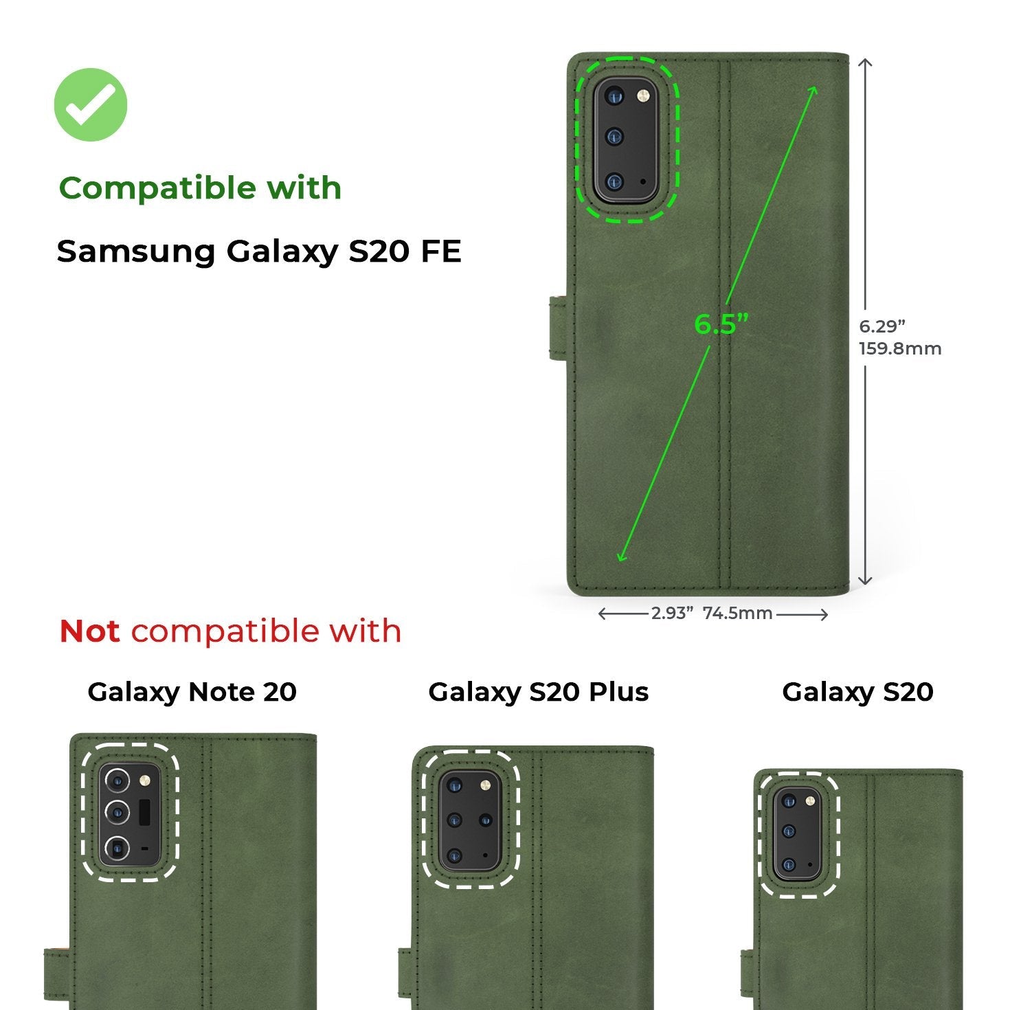 Étui portefeuille en cuir vintage - Samsung Galaxy S20 FE