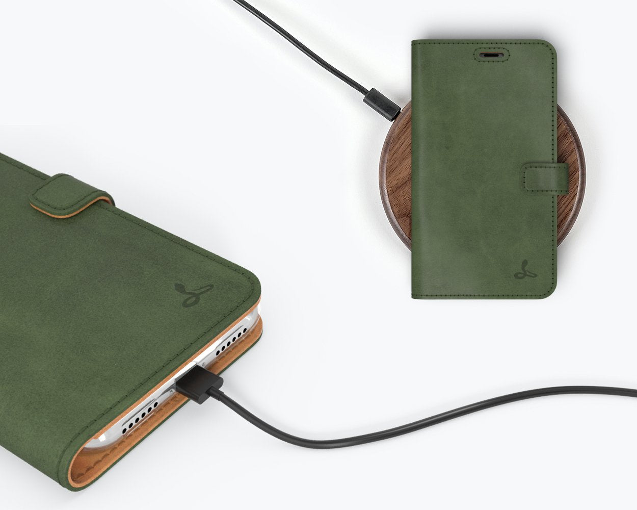 Étui portefeuille en cuir vintage - Apple iPhone X/XS