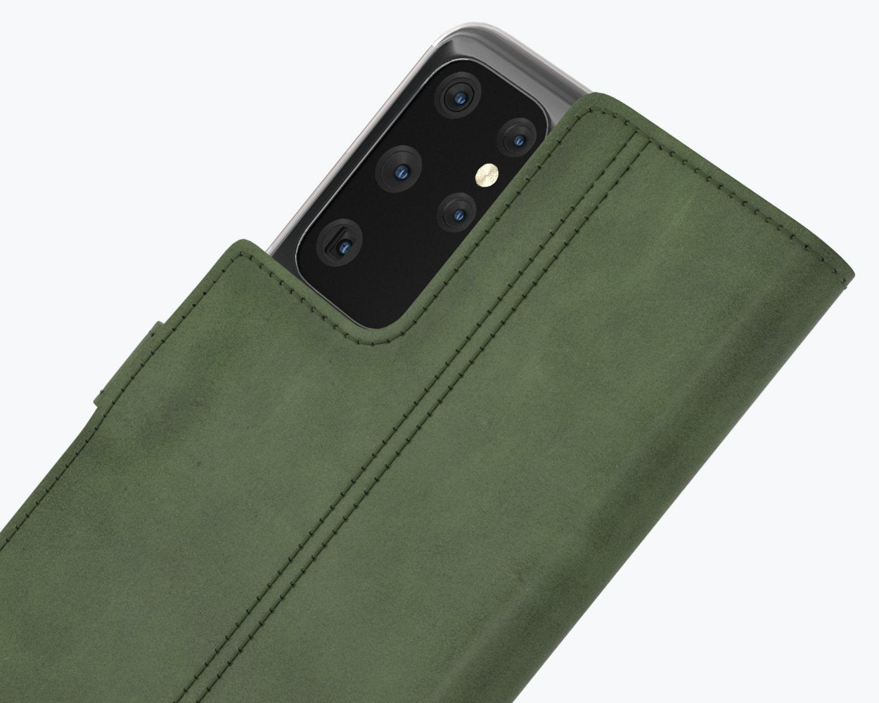 Étui portefeuille en cuir vintage - Samsung Galaxy S21 Ultra
