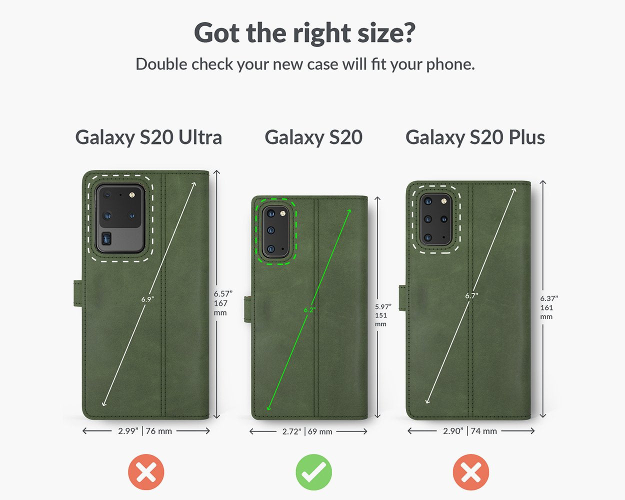 Samsung Galaxy S20 - Vintage Leather Wallet Phone Case