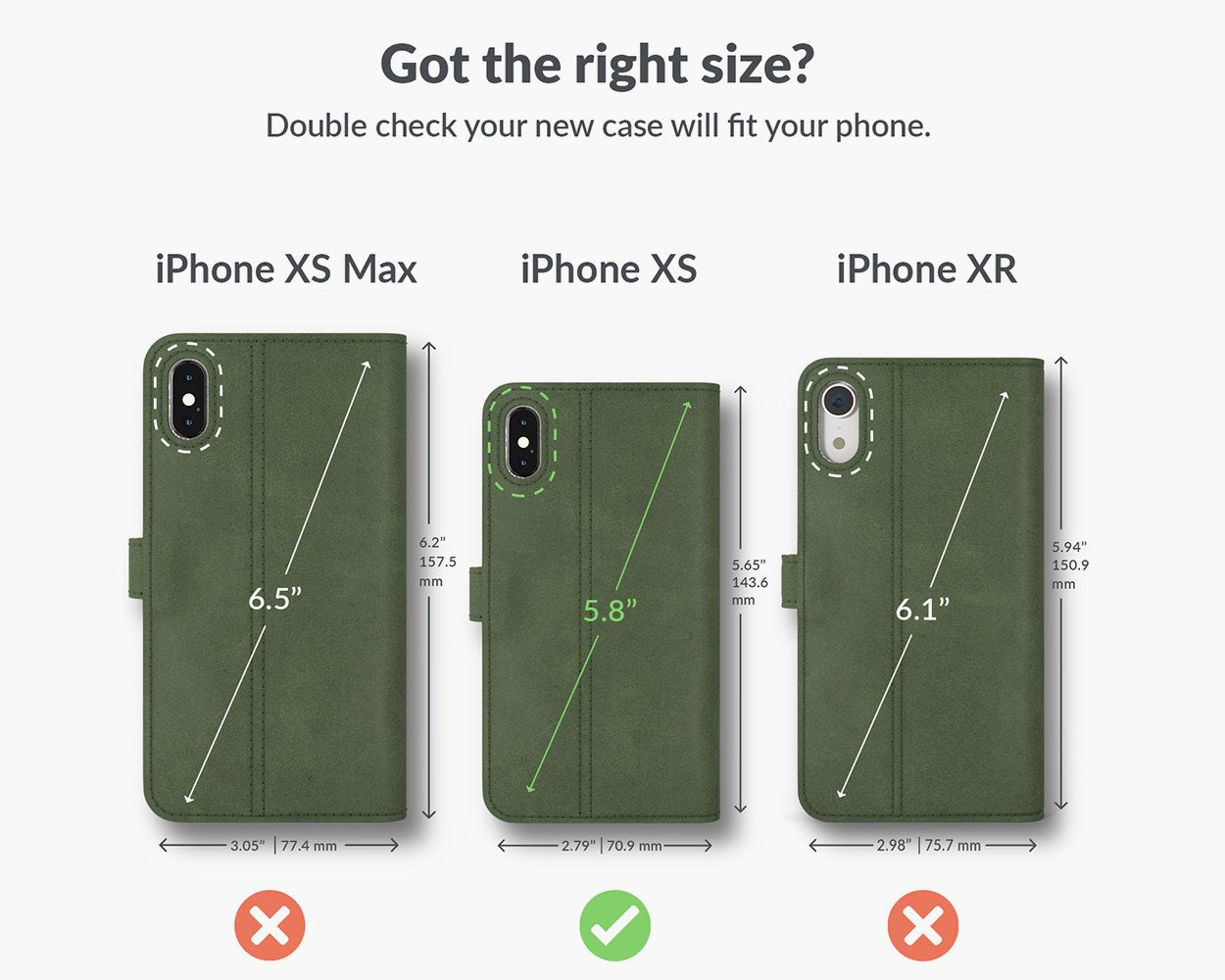 Étui portefeuille en cuir vintage - Apple iPhone X/XS
