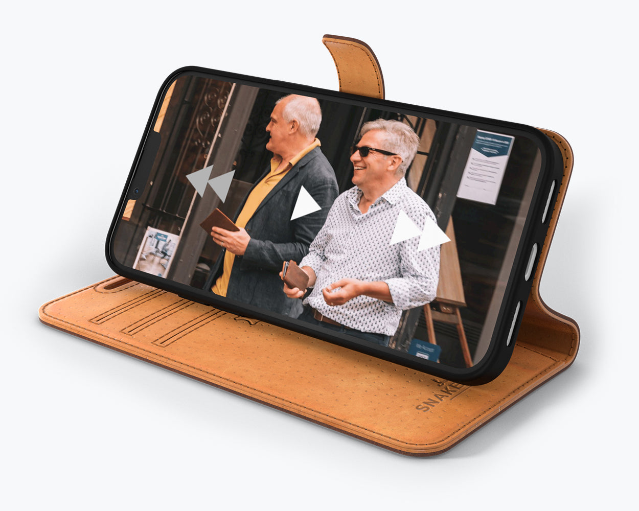 Étui portefeuille en cuir vintage - Apple iPhone 14 Plus