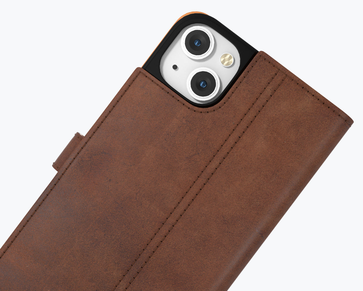 Étui portefeuille en cuir vintage - Apple iPhone 14 Plus