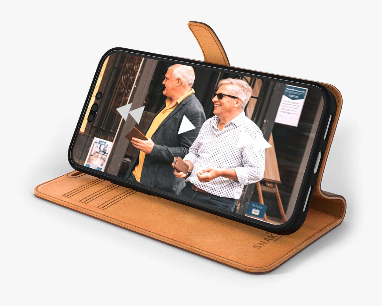 Étui portefeuille en cuir vintage - Apple iPhone 14 Pro Max