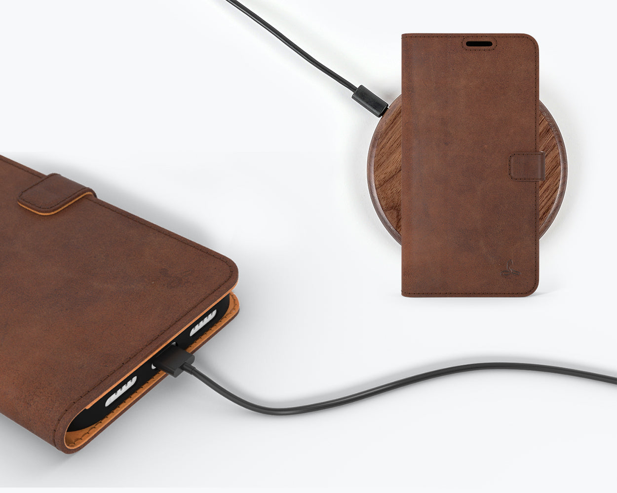 Étui portefeuille en cuir vintage - Apple iPhone 14 Pro Max