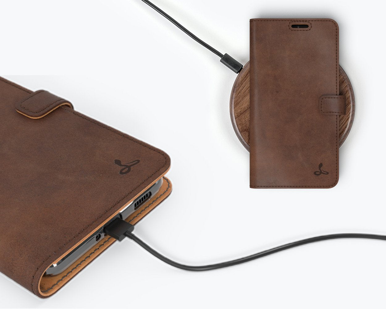 Étui portefeuille en cuir vintage - Samsung Galaxy S21 Ultra