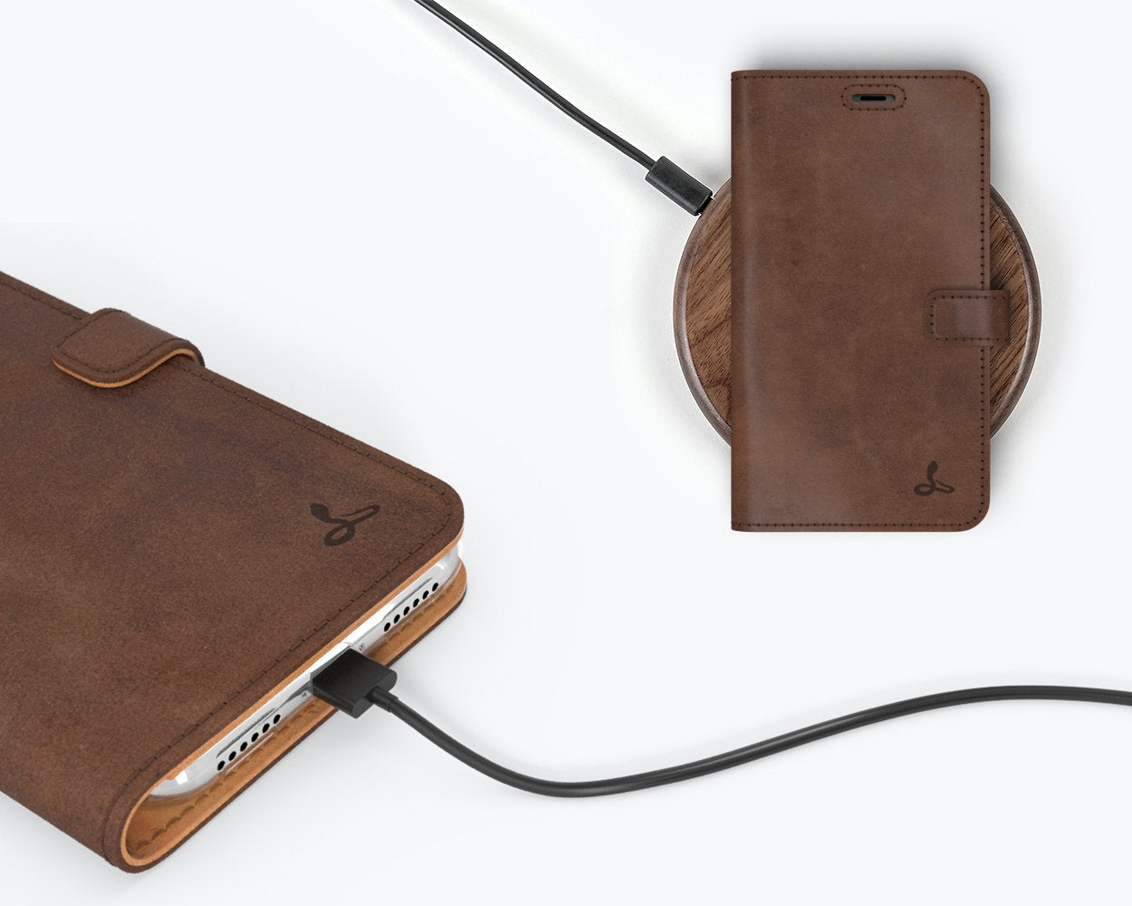 Étui portefeuille en cuir vintage - Apple iPhone XS Max