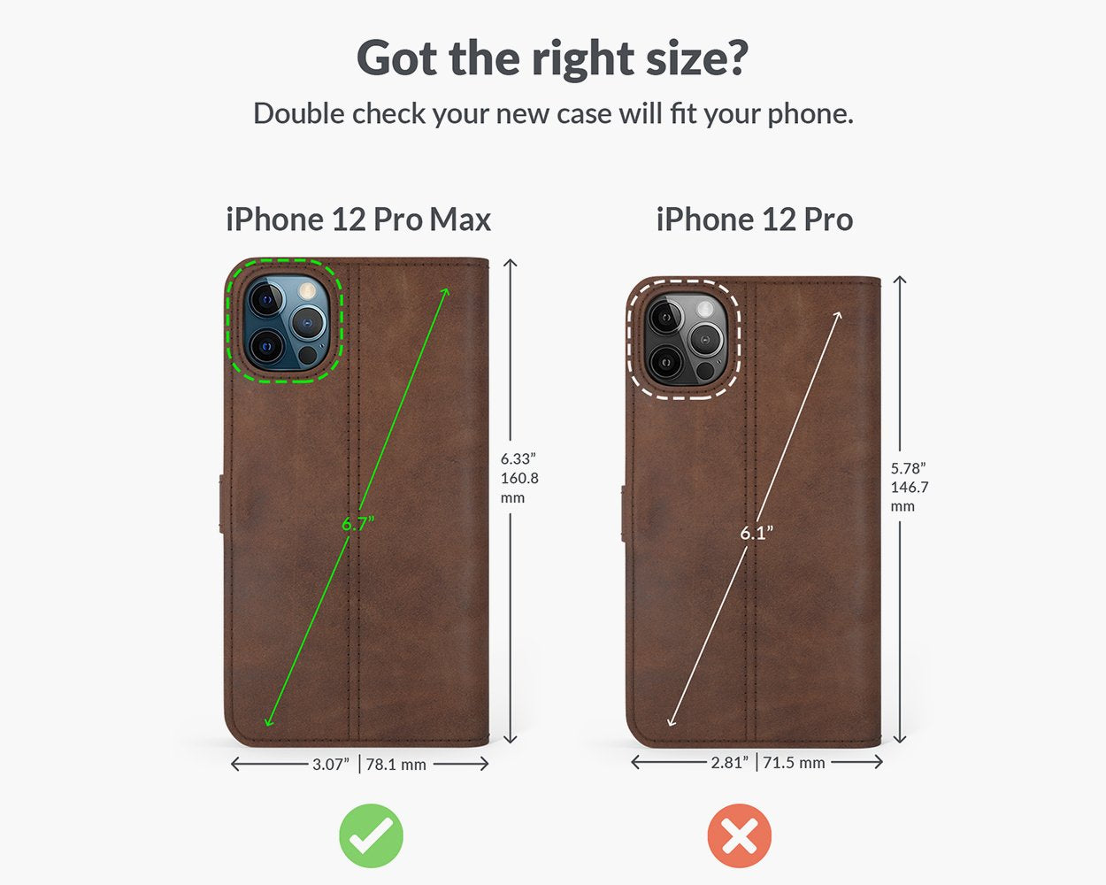 Étui portefeuille en cuir vintage - Apple iPhone 12 Pro Max