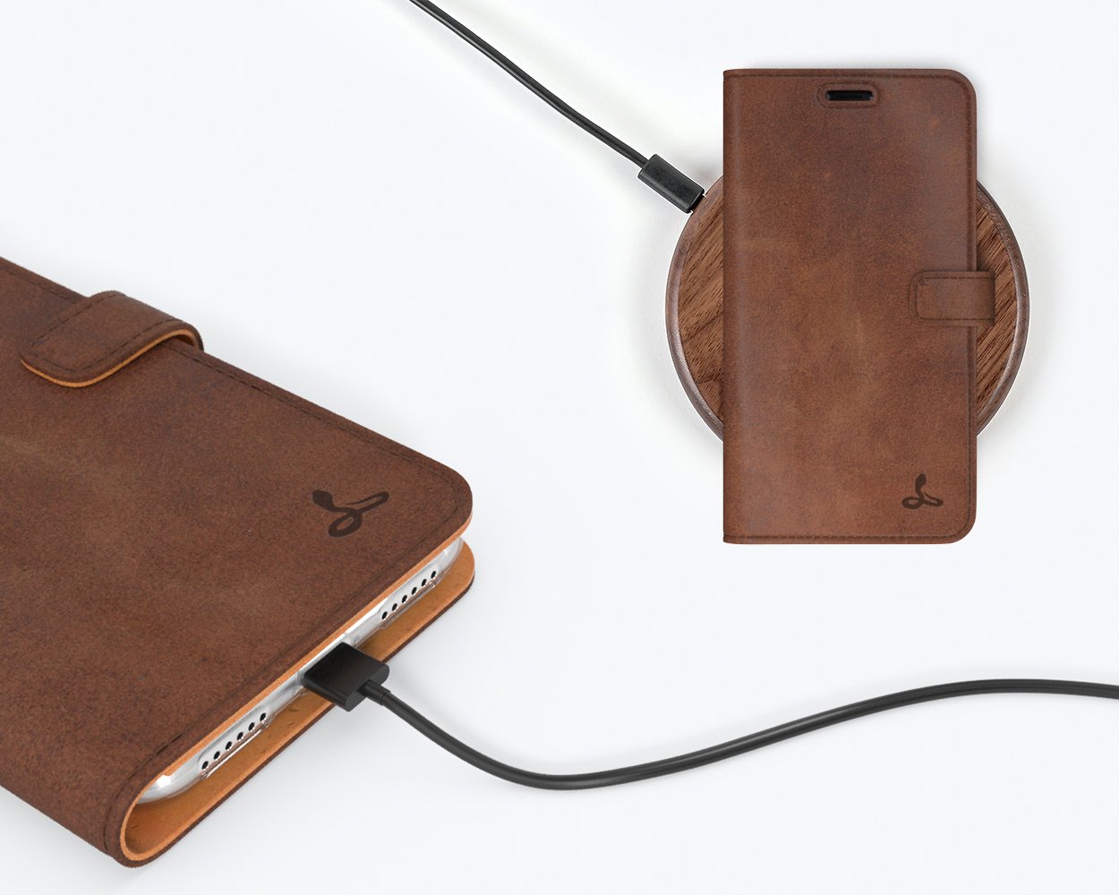 Étui portefeuille en cuir vintage - Apple iPhone XR