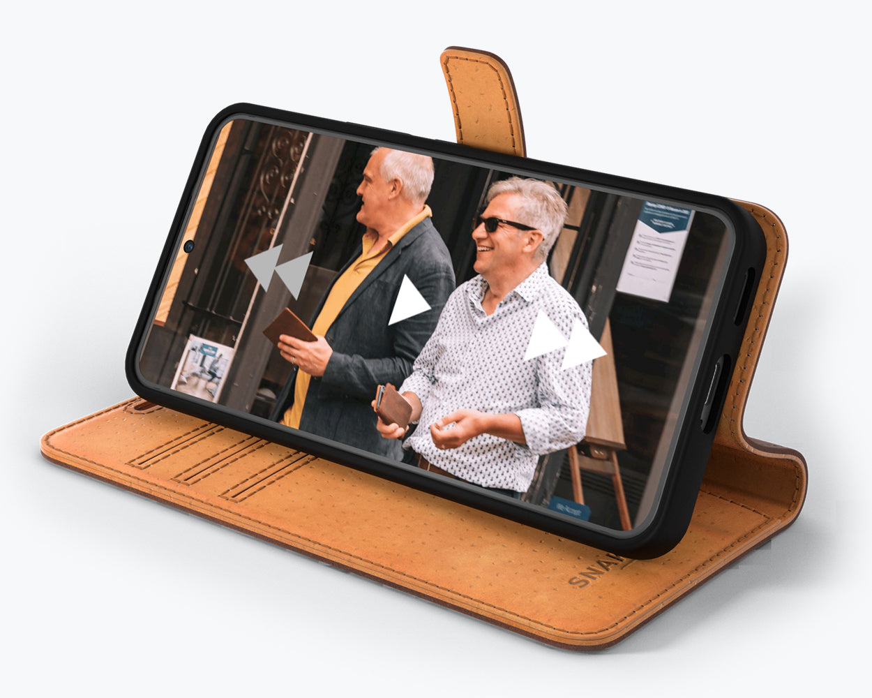Étui portefeuille en cuir vintage - Samsung Galaxy S22