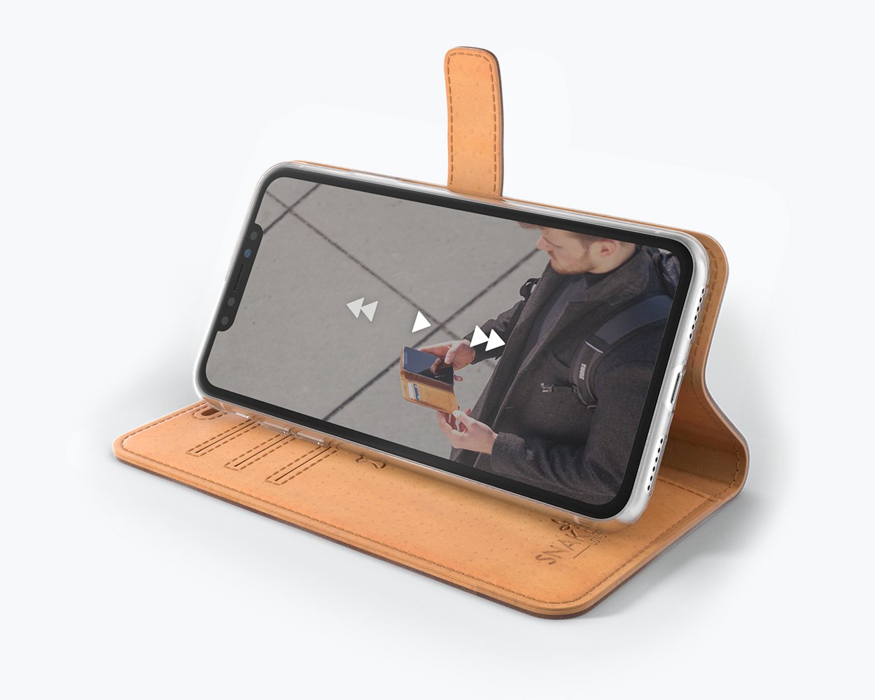 Étui portefeuille en cuir vintage - Apple iPhone XR