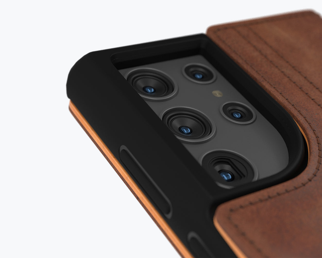 Étui portefeuille en cuir vintage - Samsung Galaxy S22 Ultra