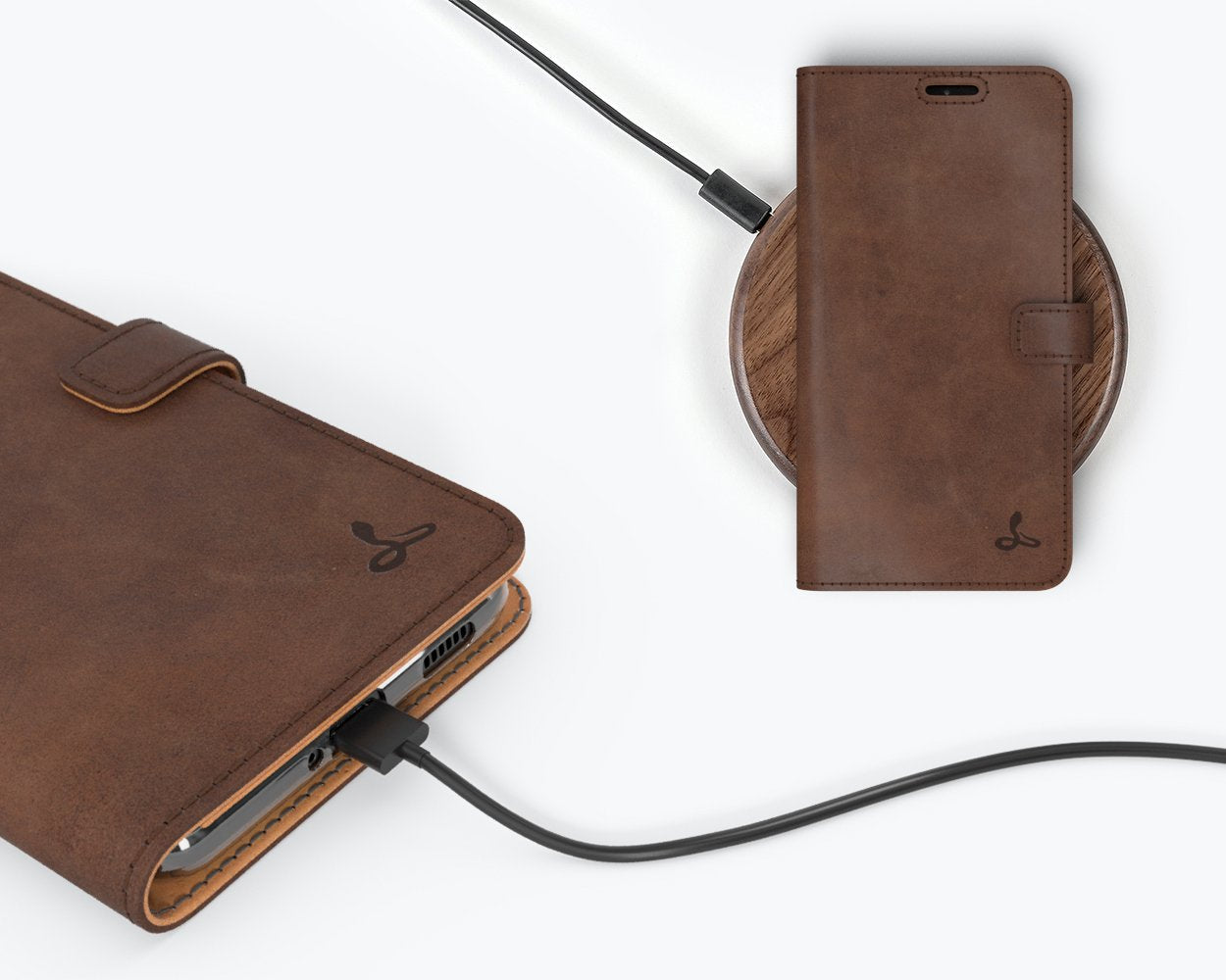 Étui portefeuille en cuir vintage - Samsung Galaxy S21
